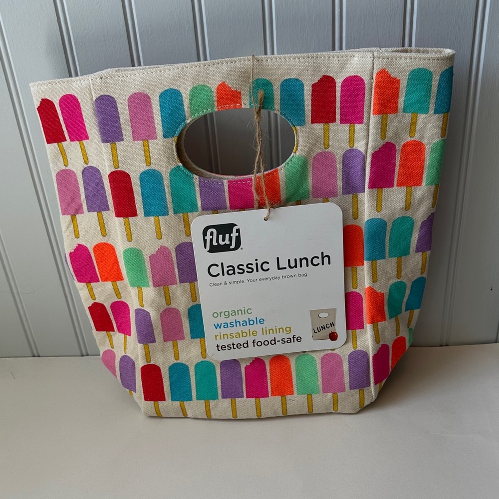 NWT Fluff Popsicle Print Kids Lunch Bag - Multicolor